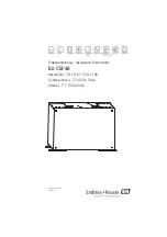 Endress+Hauser 71111197 Installation Instructions Manual preview