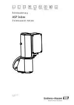 Preview for 1 page of Endress+Hauser ASP Inline Operating Manual