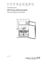 Endress+Hauser ASP Station 2000 peristaltic Operating Manual preview