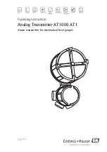 Preview for 1 page of Endress+Hauser AT1000 AT1 Operating Instructions Manual