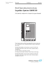 Endress+Hauser CA80COD Operating Instructions Manual предпросмотр