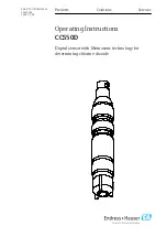 Endress+Hauser CCS50D Operating Instructions Manual предпросмотр