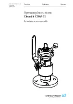 Endress+Hauser Cleanfit COA451 Operating Instructions Manual preview