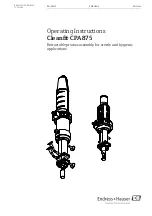 Endress+Hauser Cleanfit CPA875 Operating Instructions Manual предпросмотр