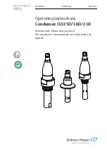 Endress+Hauser CLS15D Operating Instructions Manual предпросмотр