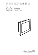 Endress+Hauser ControlCare SPC150 Operating Instructions Manual preview