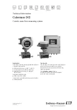 Endress+Hauser Cubemass DCI Technical Information предпросмотр