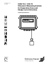 Endress+Hauser CUM 750 Operating Instructions Manual предпросмотр