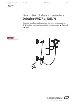 Endress+Hauser Deltabar FMD71 Description Of Device Parameters предпросмотр