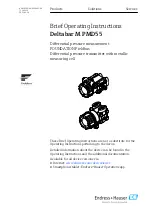 Endress+Hauser Deltabar M PMD55 Brief Operating Instructions предпросмотр