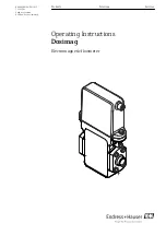 Предварительный просмотр 1 страницы Endress+Hauser Dosimag Operating Instructions Manual