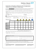 Предварительный просмотр 51 страницы Endress+Hauser Float Tank Gauge LT11 Operating Instructions Manual