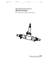 Предварительный просмотр 1 страницы Endress+Hauser Flowfit CUA252 Operating Instructions Manual