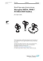 Endress+Hauser FOUNDATION Fieldbus Micropilot FMR56 Brief Operating Instructions preview