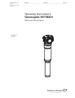 Предварительный просмотр 1 страницы Endress+Hauser Gammapilot M FMG60 Operating Instructions Manual