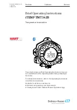 Предварительный просмотр 1 страницы Endress+Hauser HART iTEMP TMT142B Operating Instructions Manual