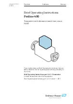 Preview for 1 page of Endress+Hauser HART Proline 400 Brief Operating Instructions