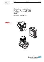 Endress+Hauser Hart Proline Promag P 500 Operating Instructions Manual предпросмотр