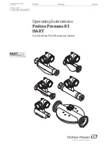 Предварительный просмотр 1 страницы Endress+Hauser HART Proline Promass 83 Operating Instructions Manual