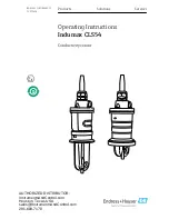 Предварительный просмотр 1 страницы Endress+Hauser Indumax CLS54 Operating Instructions Manual