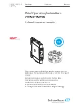 Endress+Hauser iTEMP TMT82 Brief Operating Instructions предпросмотр