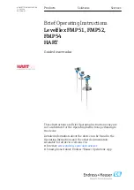 Endress+Hauser Levelflex FMP51 Brief Operating Instructions предпросмотр