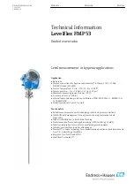 Endress+Hauser Levelflex FMP53 Technical Information предпросмотр