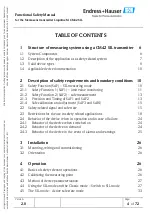 Предварительный просмотр 4 страницы Endress+Hauser Liquiline M CM42 Functional Safety Manual