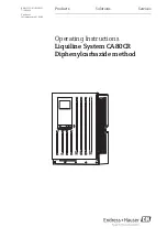 Предварительный просмотр 1 страницы Endress+Hauser Liquiline System CA80CR Operating Instructions Manual