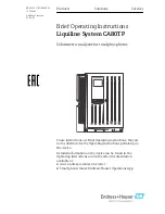 Предварительный просмотр 1 страницы Endress+Hauser Liquiline System CA80TP Brief Operating Instructions