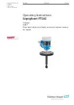 Endress+Hauser Liquiphant FTL62 Operating Instructions Manual preview