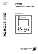 Endress+Hauser Liquisys M CLM223F Operating Instructions Manual preview