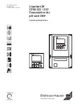 Предварительный просмотр 1 страницы Endress+Hauser Liquisys M CPM 223 Operating Instructions Manual