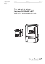 Endress+Hauser Liquisys M CUM223 Operating Instructions Manual предпросмотр