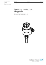 Endress+Hauser magphant Operating Instructions Manual предпросмотр