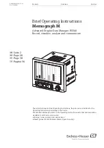 Endress+Hauser Memograph M RSG40 Brief Operating Instructions предпросмотр