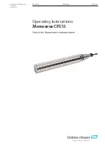 Endress+Hauser Memosens CFS51 Operating Instructions Manual предпросмотр