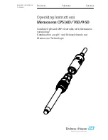 Endress+Hauser Memosens CPS16D Operating Instructions Manual предпросмотр