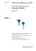 Endress+Hauser Micropilot FMR63B Brief Operating Instructions preview