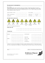 Предварительный просмотр 91 страницы Endress+Hauser micropilot M FMR 231 Operating Instructions Manual