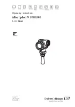 Endress+Hauser Micropilot M FMR240 Operating Instructions Manual preview