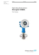 Предварительный просмотр 1 страницы Endress+Hauser Micropilot NMR84 Operating Instructions Manual