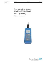 Endress+Hauser MMP20 SONO Mobil HD2 Operating Instructions Manual предпросмотр