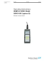 Endress+Hauser MMP20 SONO Mobil Operating Instructions Manual предпросмотр