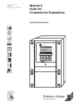 Предварительный просмотр 1 страницы Endress+Hauser Mycom S CLM 153 Operating Instructions Manual