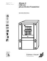 Endress+Hauser Mycom S CPM 153 Operating Instructions Manual предпросмотр