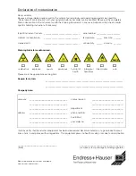 Preview for 136 page of Endress+Hauser Mycom S CPM 153 Operating Instructions Manual