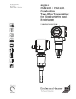 Предварительный просмотр 1 страницы Endress+Hauser mypro CLD 431 Operating Instructions Manual