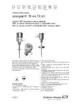 Предварительный просмотр 1 страницы Endress+Hauser omnigrad M TR 44 Technical Information