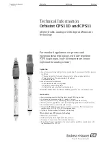 Endress+Hauser Orbisint CPS11 Technical Information предпросмотр